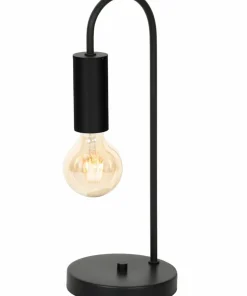 Czarna, minimalistyczna lampka stołowa, nocna LX 0514 z serii LOPPE*Sklep Kaja Sale