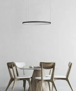 Shop Sklep Kaja Czarna obręcz LED ⌀57,5cm ze ściemniaczem AZ5019 AGNES | Kaja