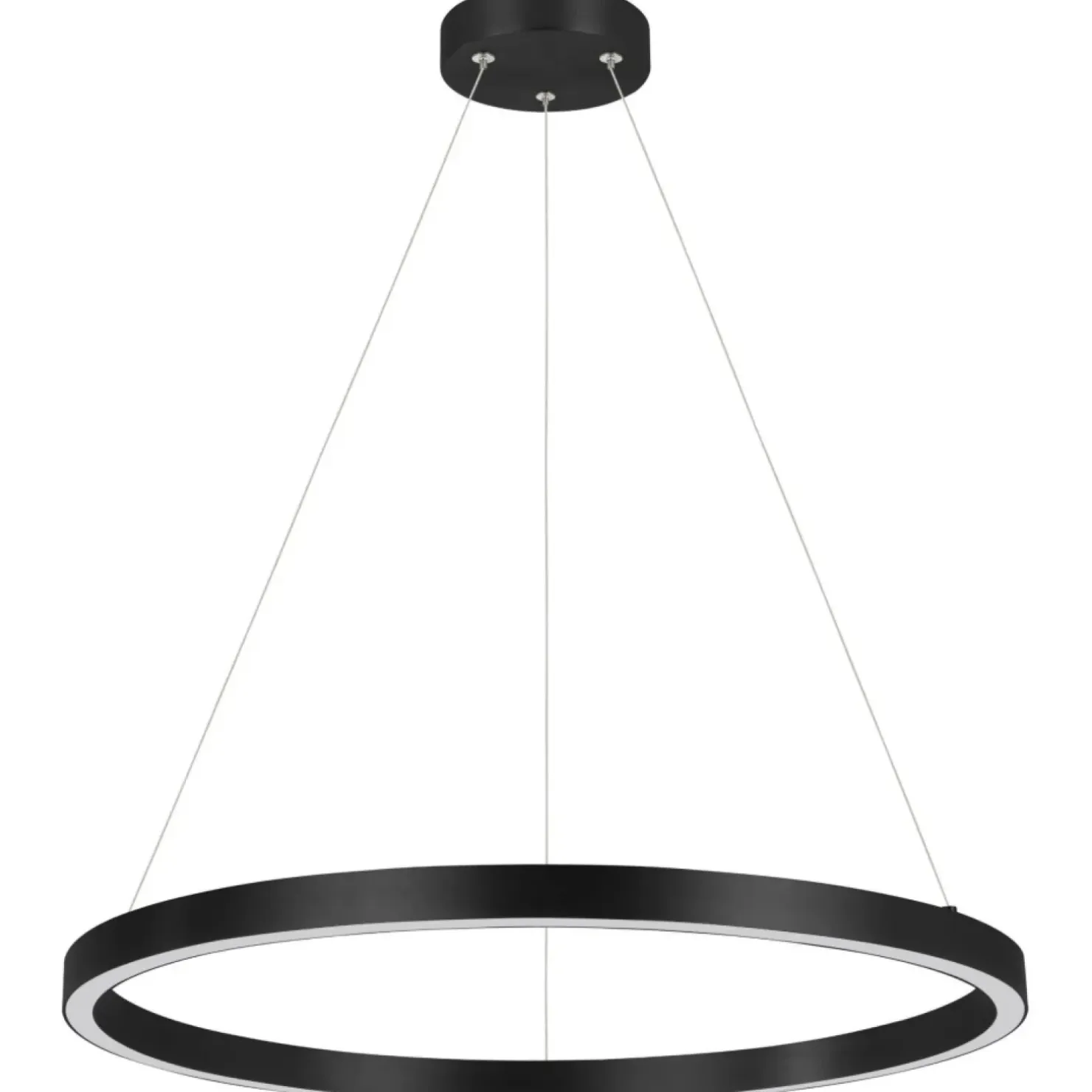 Clearance Sklep Kaja Czarna obręcz wisząca do salonu LP-033/1P S BK TRIANGLE z serii MIDWAY
