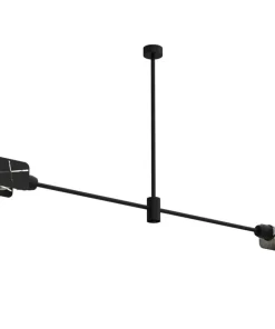 Best Sklep Kaja Czarna, ozdobna lampa sufitowa, na dwie żarówki MLP8678 z serii ASTRA | Kaja Ośw