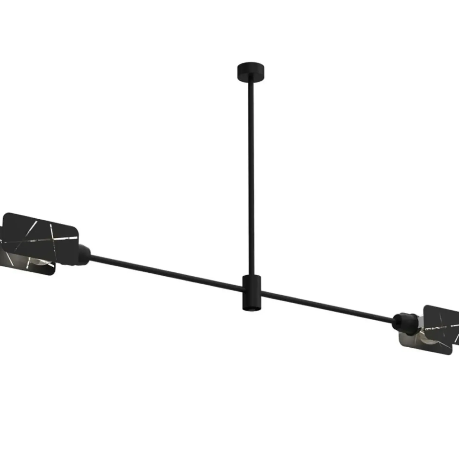 Best Sklep Kaja Czarna, ozdobna lampa sufitowa, na dwie żarówki MLP8678 z serii ASTRA | Kaja Ośw