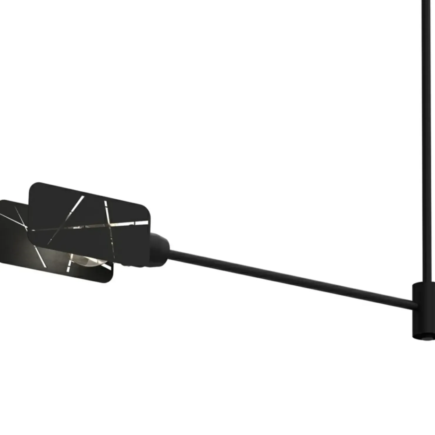 Best Sklep Kaja Czarna, ozdobna lampa sufitowa, na dwie żarówki MLP8678 z serii ASTRA | Kaja Ośw