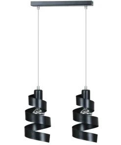 Sale Sklep Kaja Czarna, ozdobna lampa wisząca do sypialni 352/2 SAGA | Kaja czarny