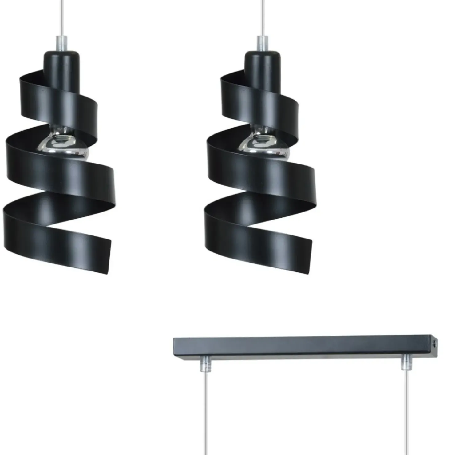 Sale Sklep Kaja Czarna, ozdobna lampa wisząca do sypialni 352/2 SAGA | Kaja czarny