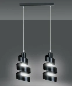 Sale Sklep Kaja Czarna, ozdobna lampa wisząca do sypialni 352/2 SAGA | Kaja czarny