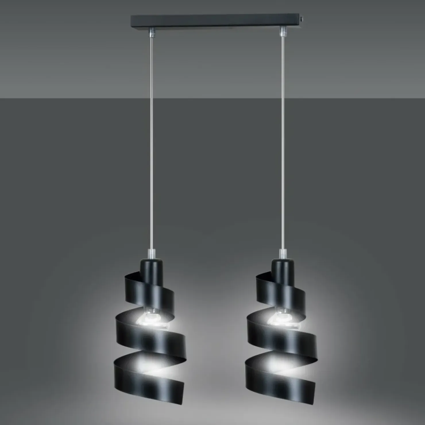 Sale Sklep Kaja Czarna, ozdobna lampa wisząca do sypialni 352/2 SAGA | Kaja czarny
