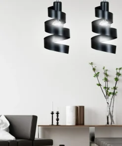 Sale Sklep Kaja Czarna, ozdobna lampa wisząca do sypialni 352/2 SAGA | Kaja czarny