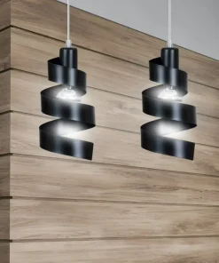 Sale Sklep Kaja Czarna, ozdobna lampa wisząca do sypialni 352/2 SAGA | Kaja czarny