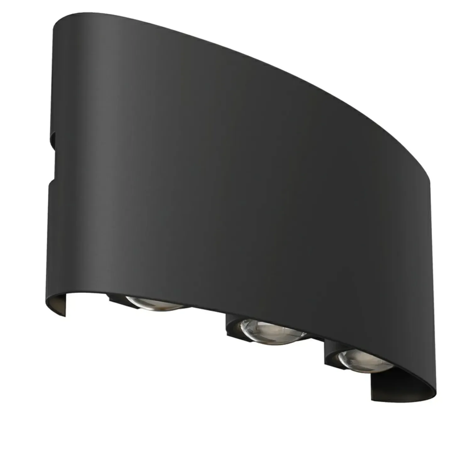 Czarna, płaska lampa na elewację 16,5cm O417WL-L6B3K z serii STRATO*Sklep Kaja Outlet