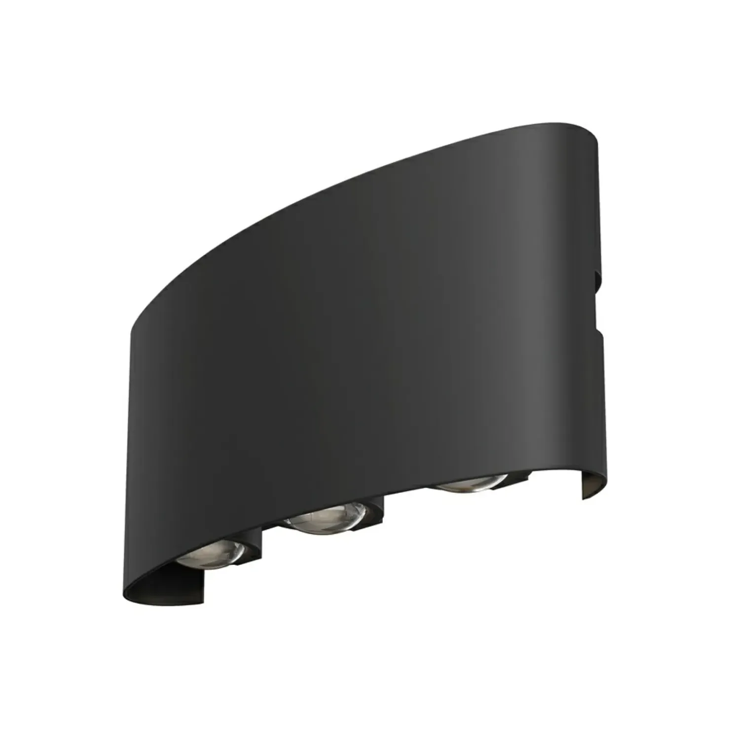 Czarna, płaska lampa na elewację 16,5cm O417WL-L6B3K z serii STRATO*Sklep Kaja Outlet