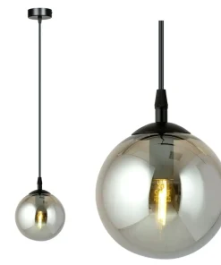 Fashion Sklep Kaja Czarna prosta lampa wisząca na jedną żarówkę 712/1 | Kaja Oświetlenie