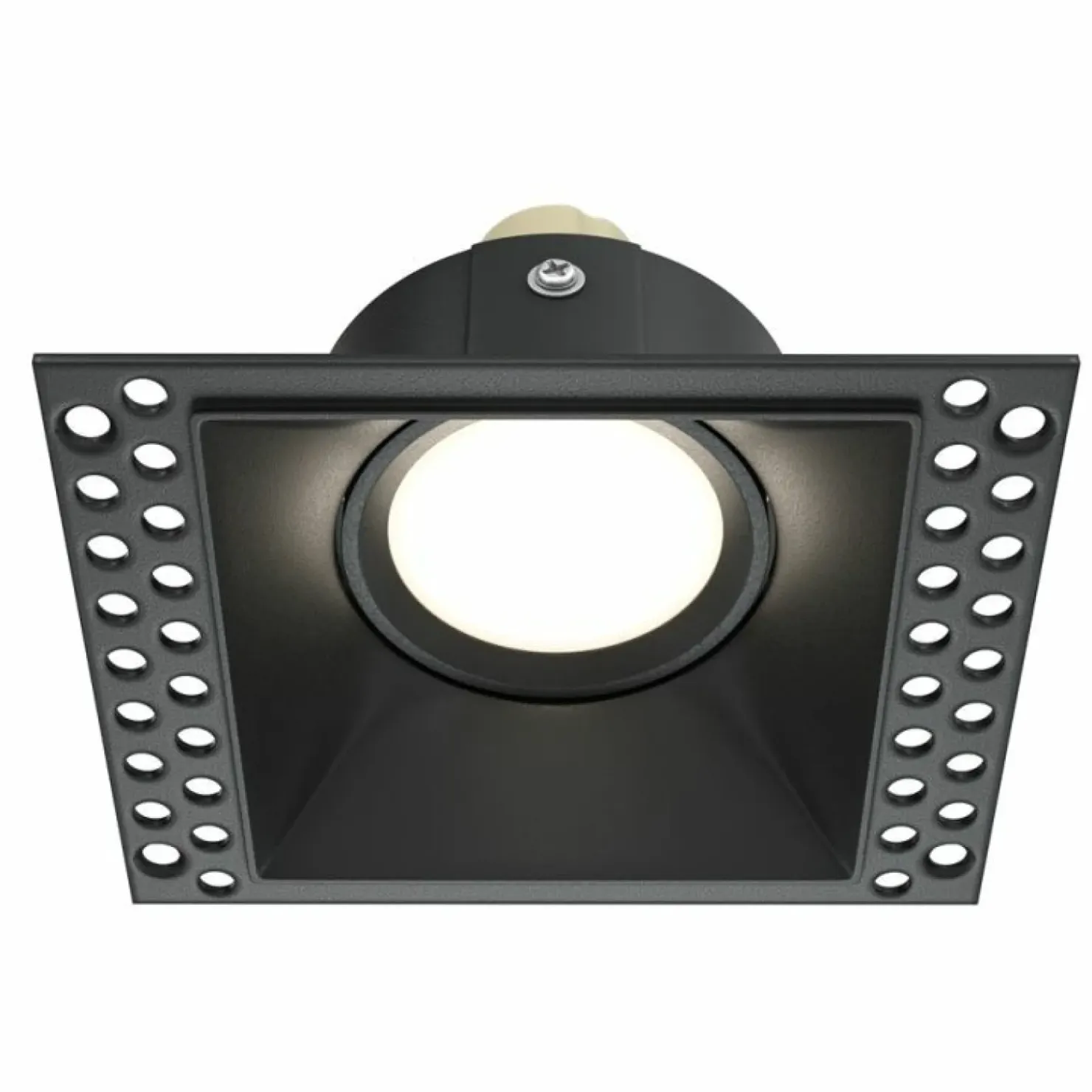 Czarna, punktowa oprawa wpustowa GU10 DL042-01-SQ-B z serii DOT | Kaja*Sklep Kaja Outlet