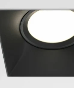 Czarna, punktowa oprawa wpustowa GU10 DL042-01-SQ-B z serii DOT | Kaja*Sklep Kaja Outlet