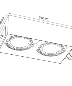 Czarne oczko podtynkowe 12x24,2cm GU10/ES111 ANT 3270 z serii CAGE*Sklep Kaja Cheap