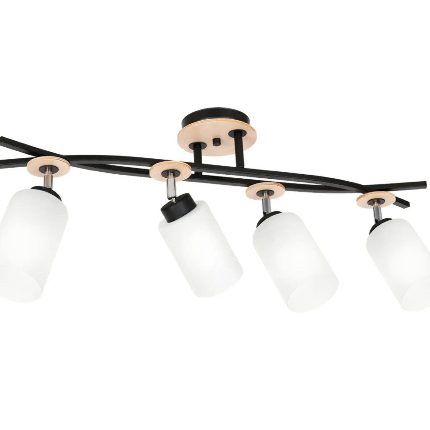 Sale Sklep Kaja Czarne reflektory z drewnianymi elementami LX 1523 z serii TOKIO
