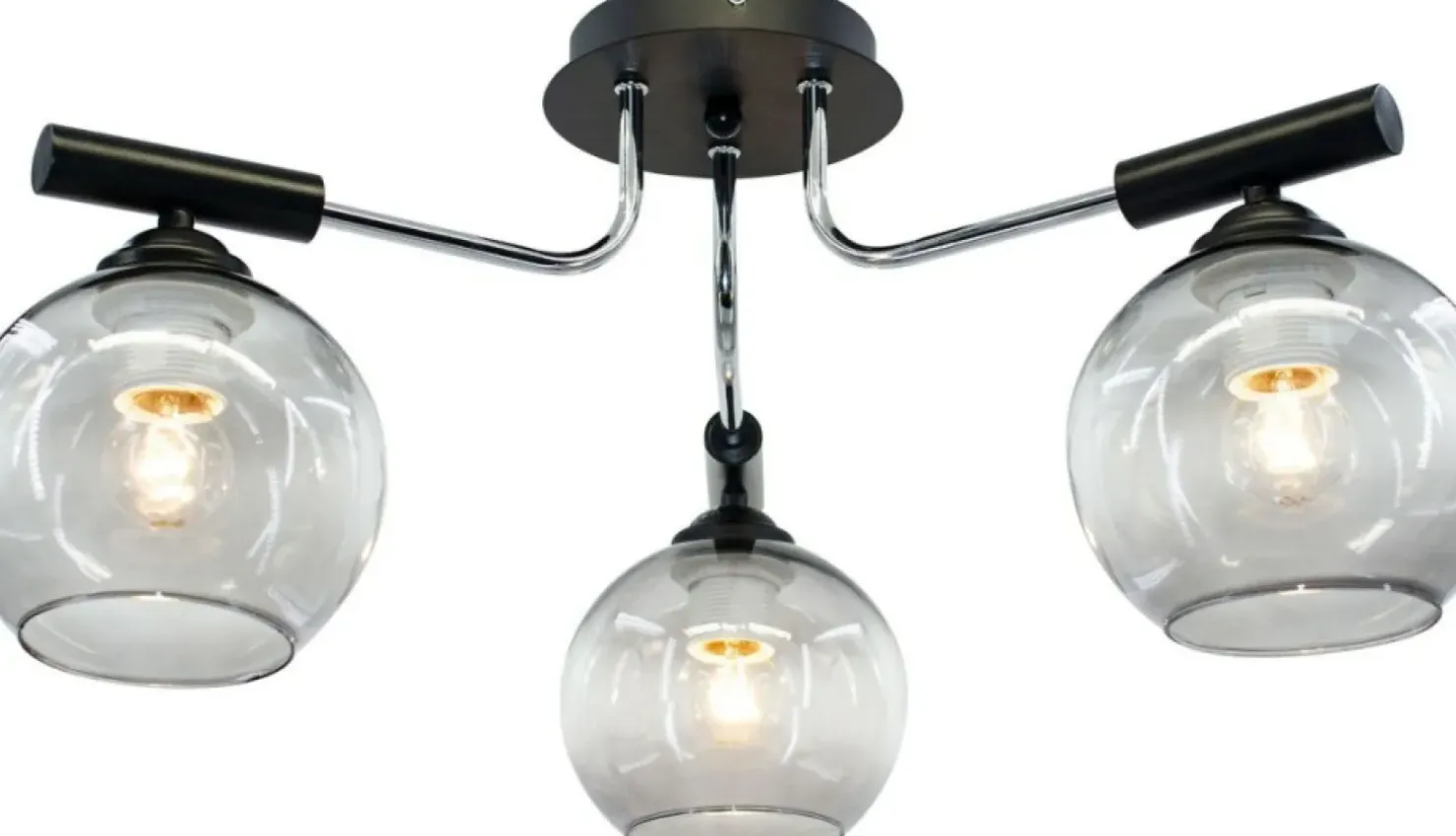 Sale Sklep Kaja Czarno srebrna lampa pasująca do salonu 2207/3 8C BL | Kaja