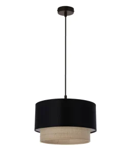 Sale Sklep Kaja Czarno-beżowa lampa wisząca z abażurem 31-21670 z serii SFERIA | Kaja Oświetleni
