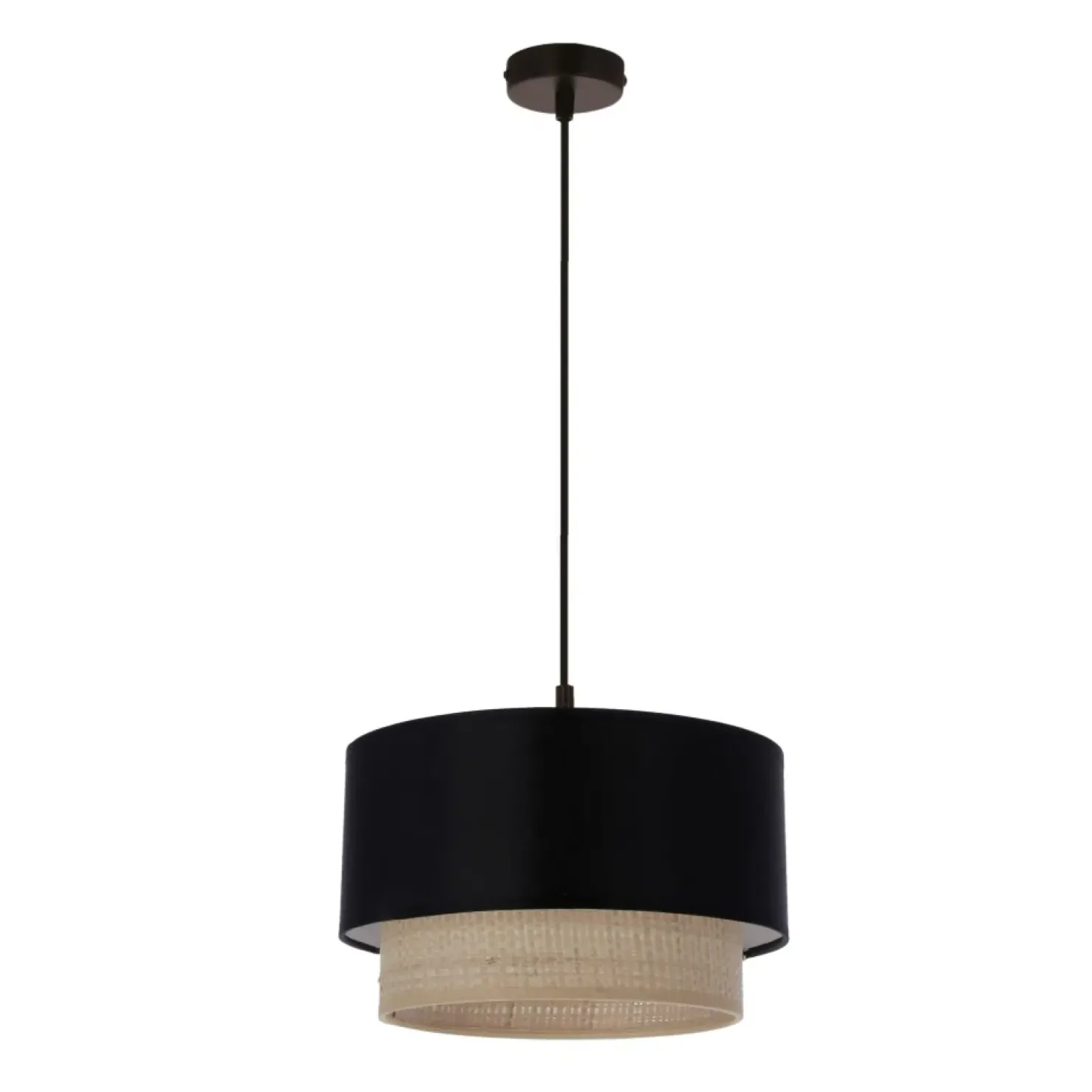 Sale Sklep Kaja Czarno-beżowa lampa wisząca z abażurem 31-21670 z serii SFERIA | Kaja Oświetleni