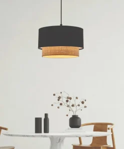 Sale Sklep Kaja Czarno-beżowa lampa wisząca z abażurem 31-21670 z serii SFERIA | Kaja Oświetleni