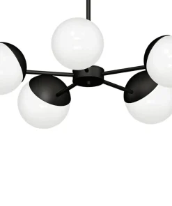 Sale Sklep Kaja Czarno-biała, klasyczna lampa wisząca do salonu MLP8866 z serii SFERA | Kaja Ośw