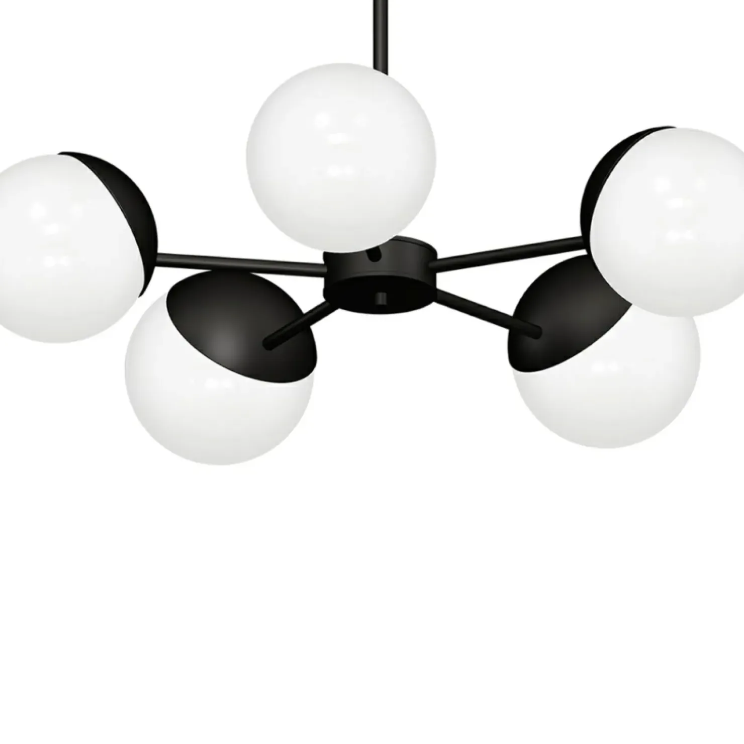Sale Sklep Kaja Czarno-biała, klasyczna lampa wisząca do salonu MLP8866 z serii SFERA | Kaja Ośw