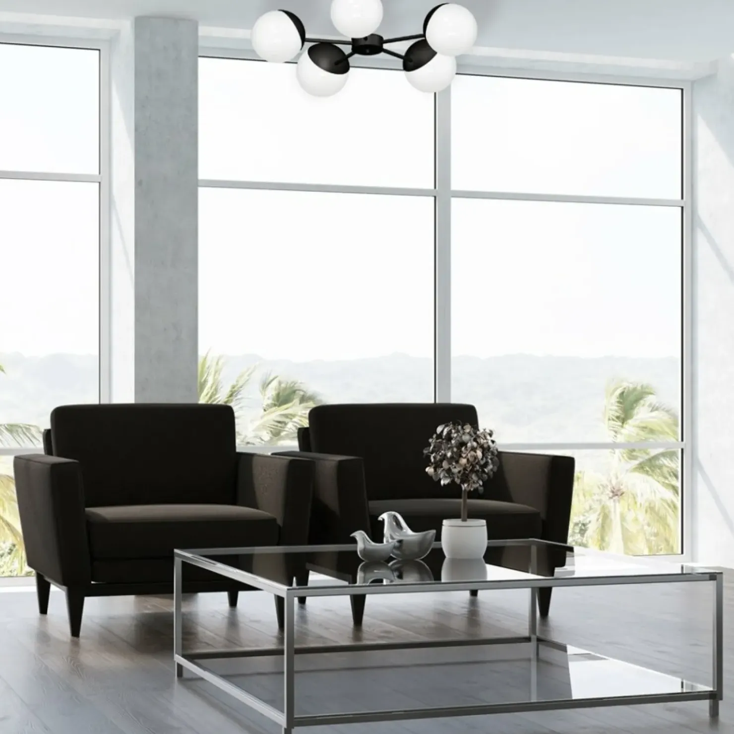 Sale Sklep Kaja Czarno-biała, klasyczna lampa wisząca do salonu MLP8866 z serii SFERA | Kaja Ośw