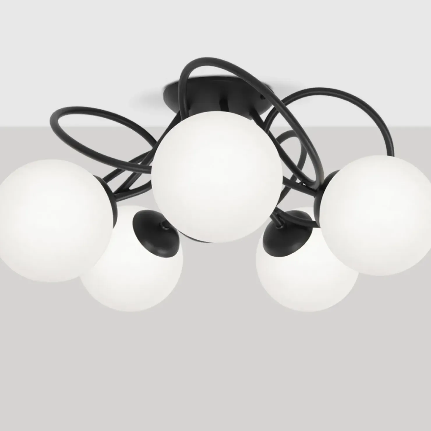 Store Sklep Kaja Czarno-biała lampa sufitowa w stylu klasycznym K-5351 z serii NELA