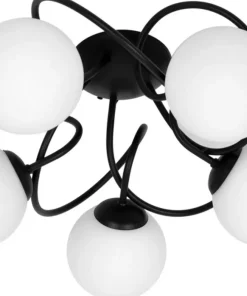 Store Sklep Kaja Czarno-biała lampa sufitowa w stylu klasycznym K-5351 z serii NELA