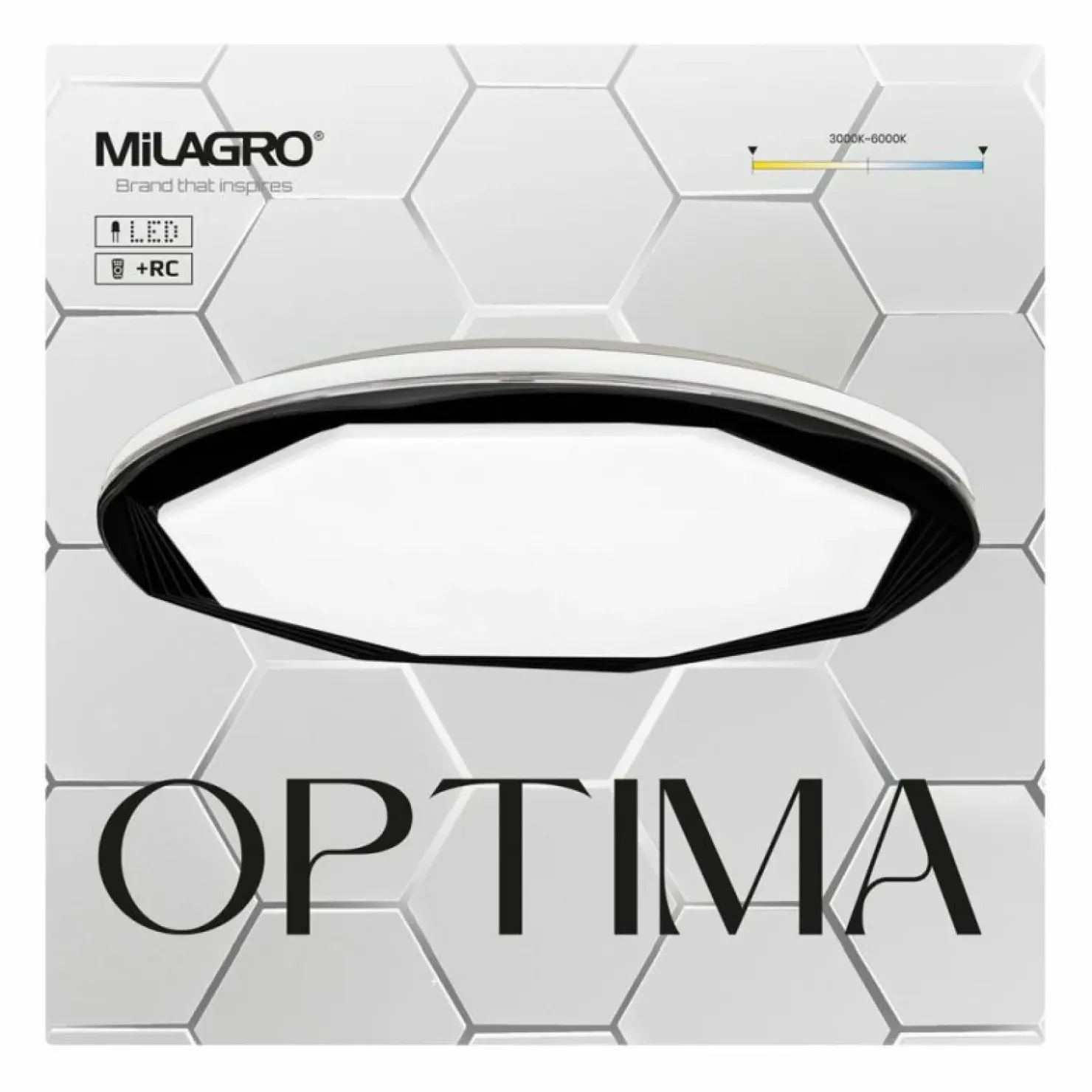 Czarno-biała lampa sufitowa LED do salonu ML7053 OPTIMA | Kaja*Sklep Kaja Sale