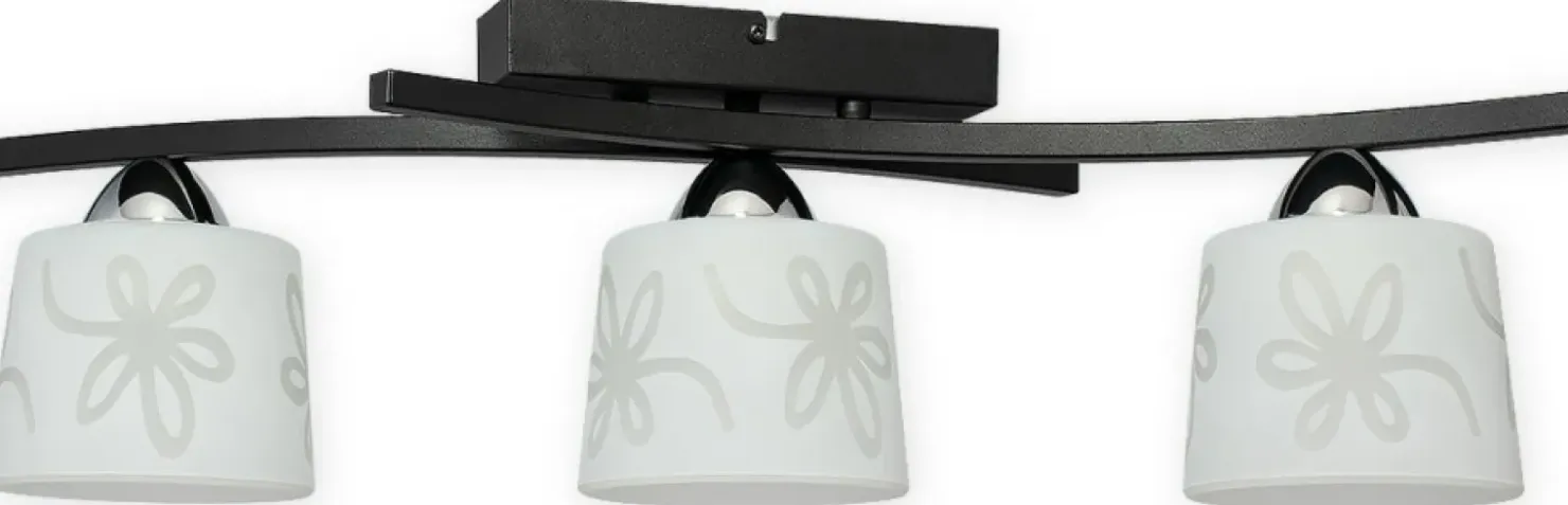 Czarno-biała lampa sufitowa, do kuchni O3283 P3 CZA + CH z serii GE*Sklep Kaja Hot