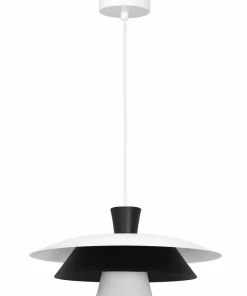 Sale Sklep Kaja Czarno-biała lampa wisząca, dekoracyjne klosze LX 3134 z serii PLATO