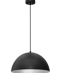 New Sklep Kaja Czarno-biała lampa wisząca, na jedną żarówkę MLP8954 z serii BETA | Kaja Oświetl