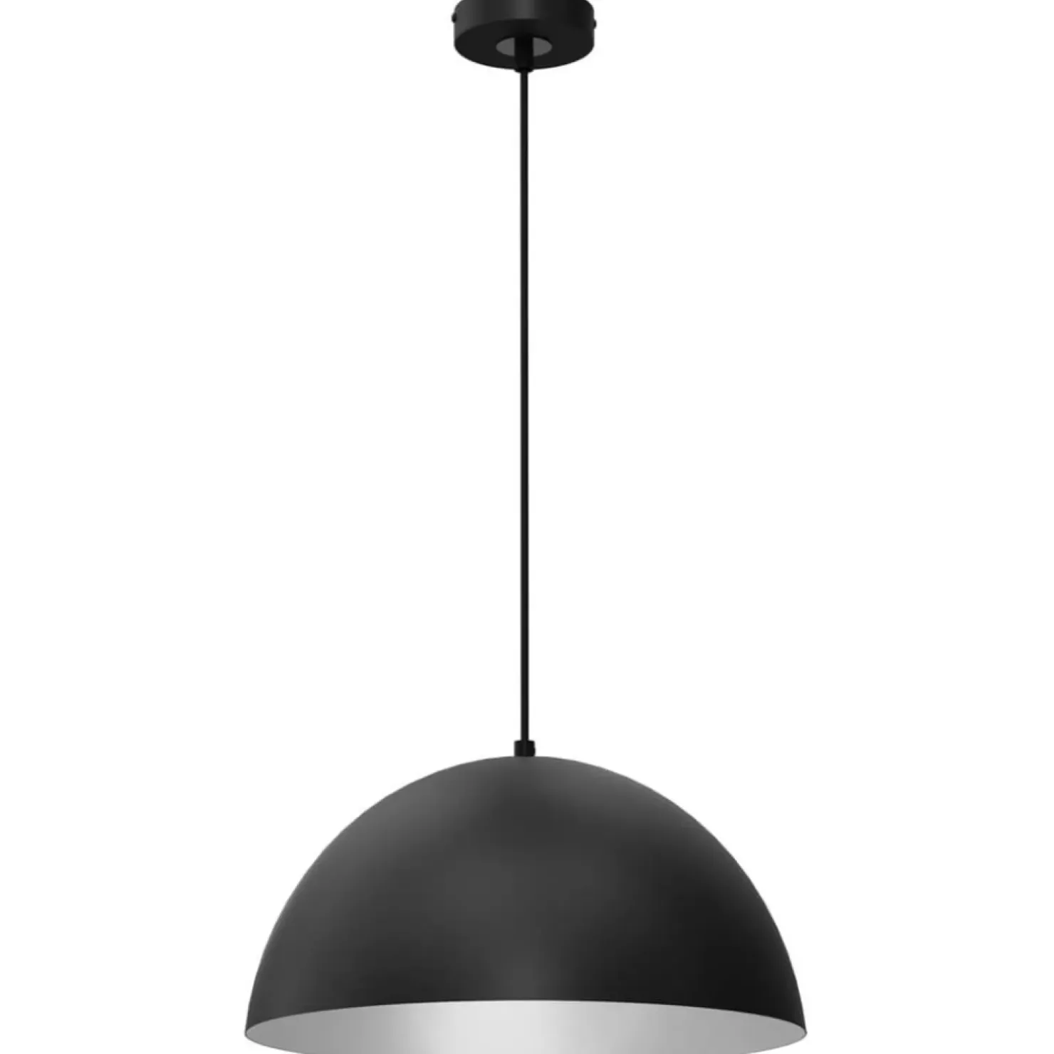 New Sklep Kaja Czarno-biała lampa wisząca, na jedną żarówkę MLP8954 z serii BETA | Kaja Oświetl