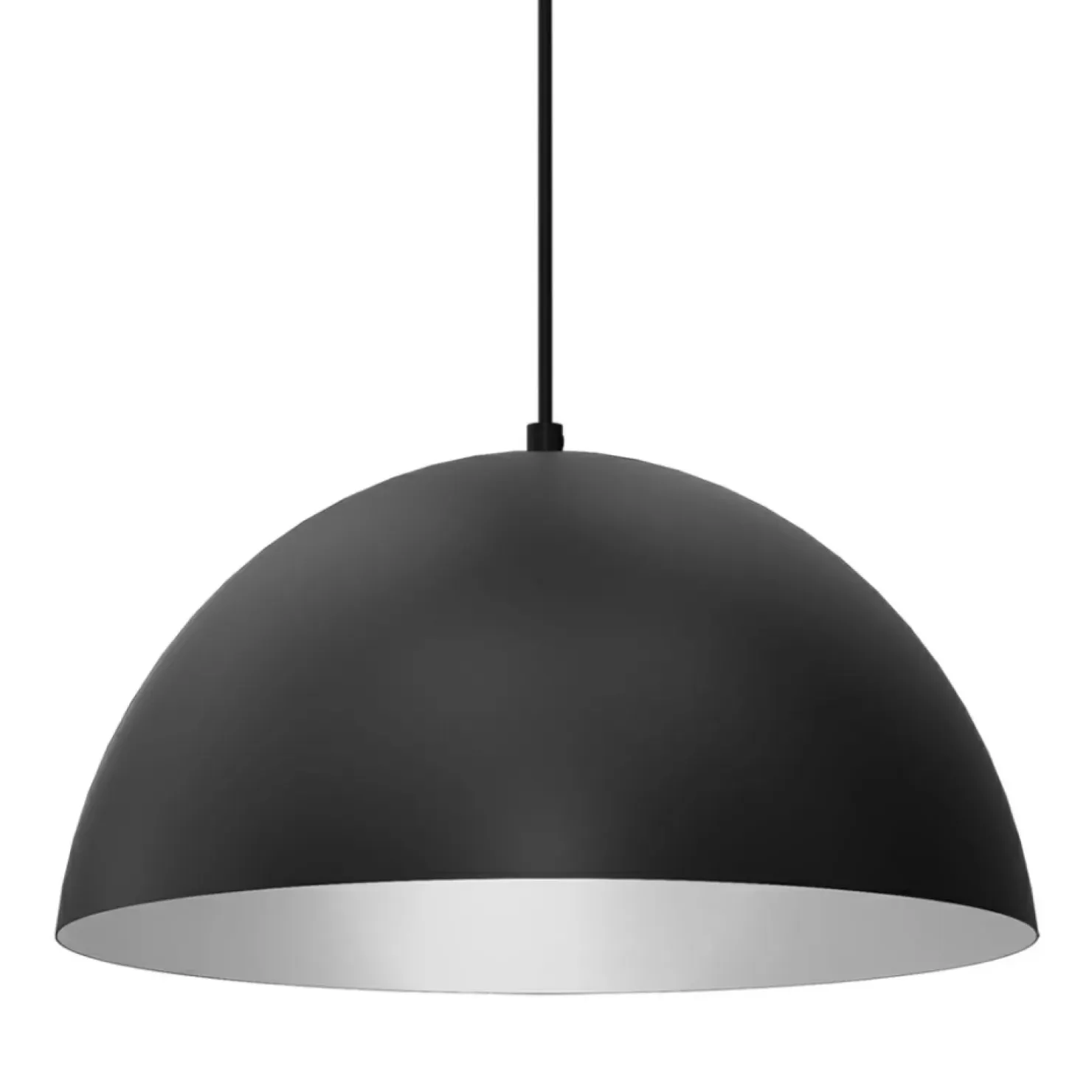 New Sklep Kaja Czarno-biała lampa wisząca, na jedną żarówkę MLP8954 z serii BETA | Kaja Oświetl