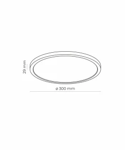 Czarno-biały plafon z LED-em, ochrona IP54 TK 6901 z serii AQUA*Sklep Kaja Store