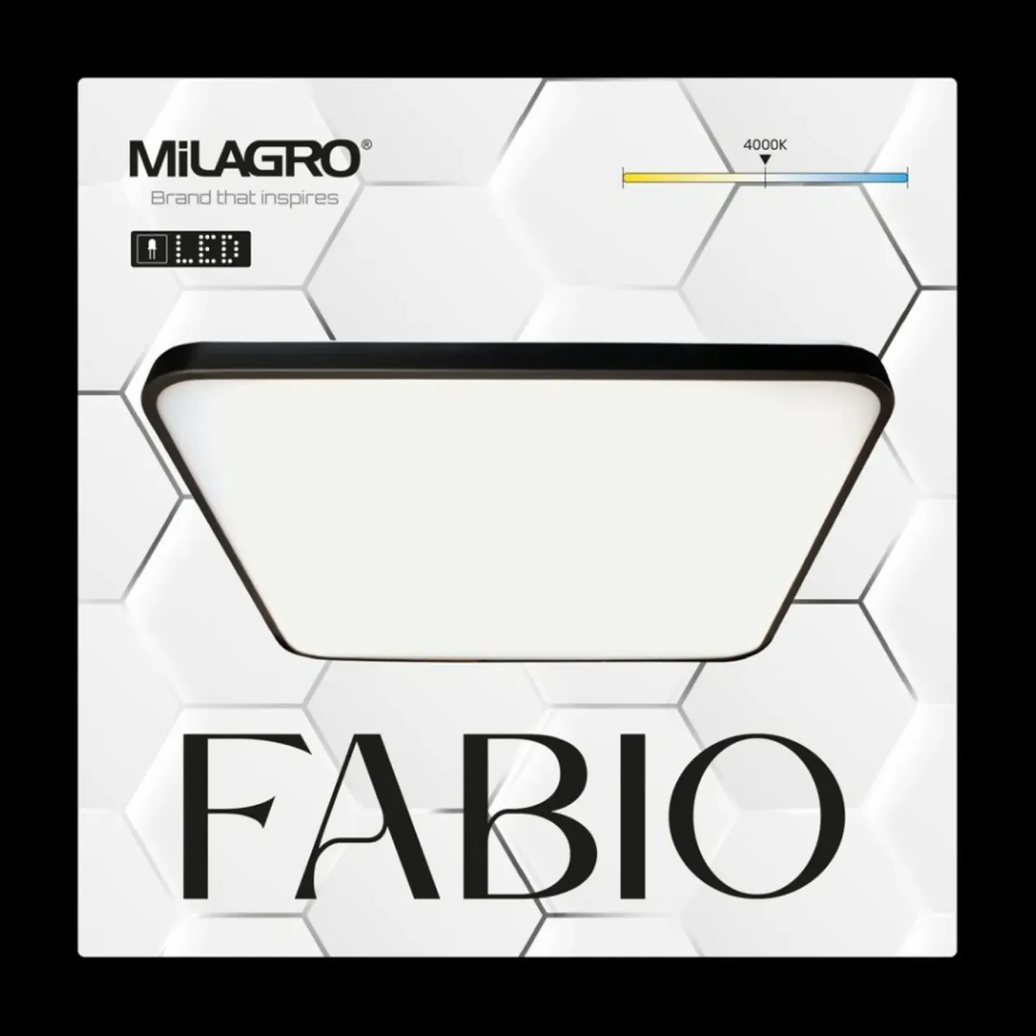 Czarno-biały plafon ze zintegrowanym LED-em ML7937 z serii FABIO | Kaja Oświetle*Sklep Kaja Store