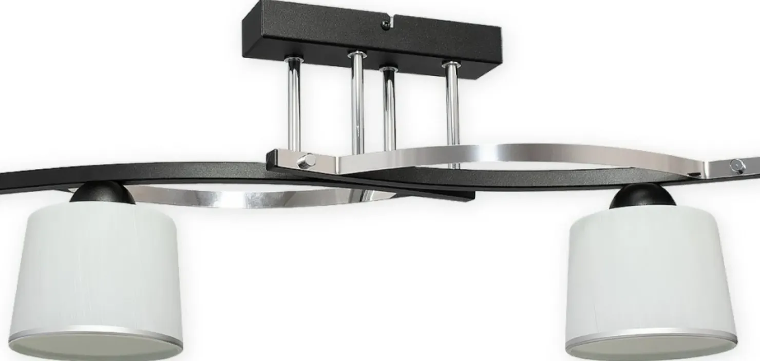 Czarno-chromowana lampa sufitowa O2282 W2 CZA z serii ASTRED | Kaja*Sklep Kaja Best Sale
