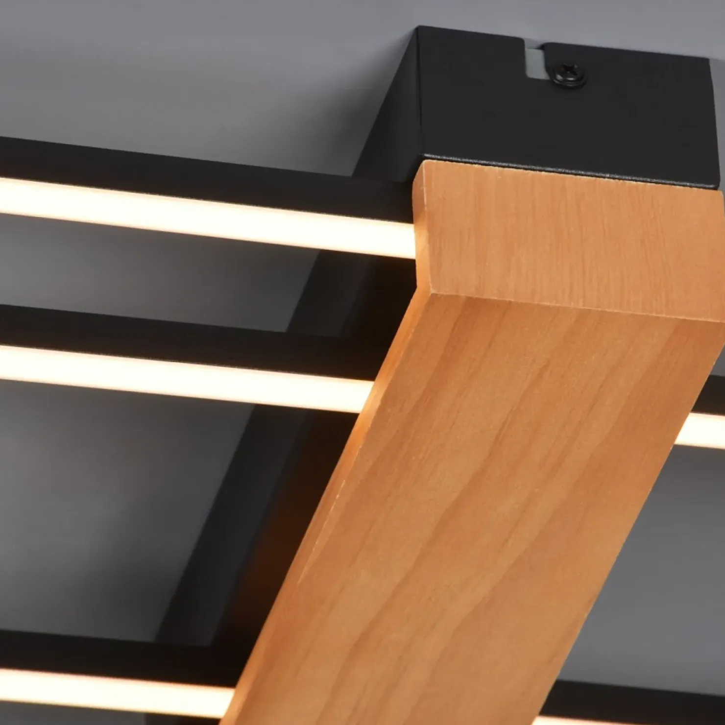 Czarno-drewniana lampa sufitowa LED C230624202 MINAR | Kaja*Sklep Kaja Hot