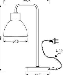 Czarno-drewniana lampka biurkowa 41-73488 z serii VARIO | Kaja*Sklep Kaja Discount