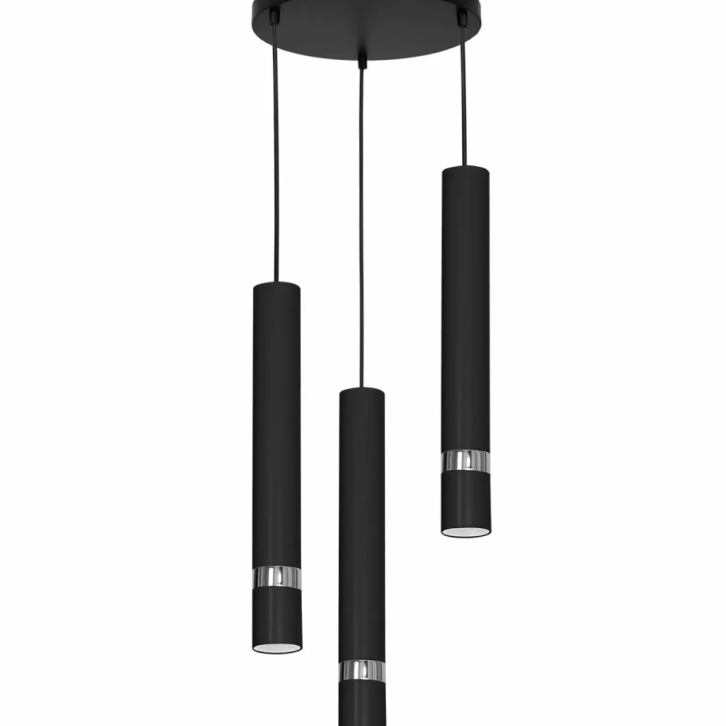 Discount Sklep Kaja Czarno-srebrne tuby, lampa wisząca LX 5153 z serii RENO | Kaja