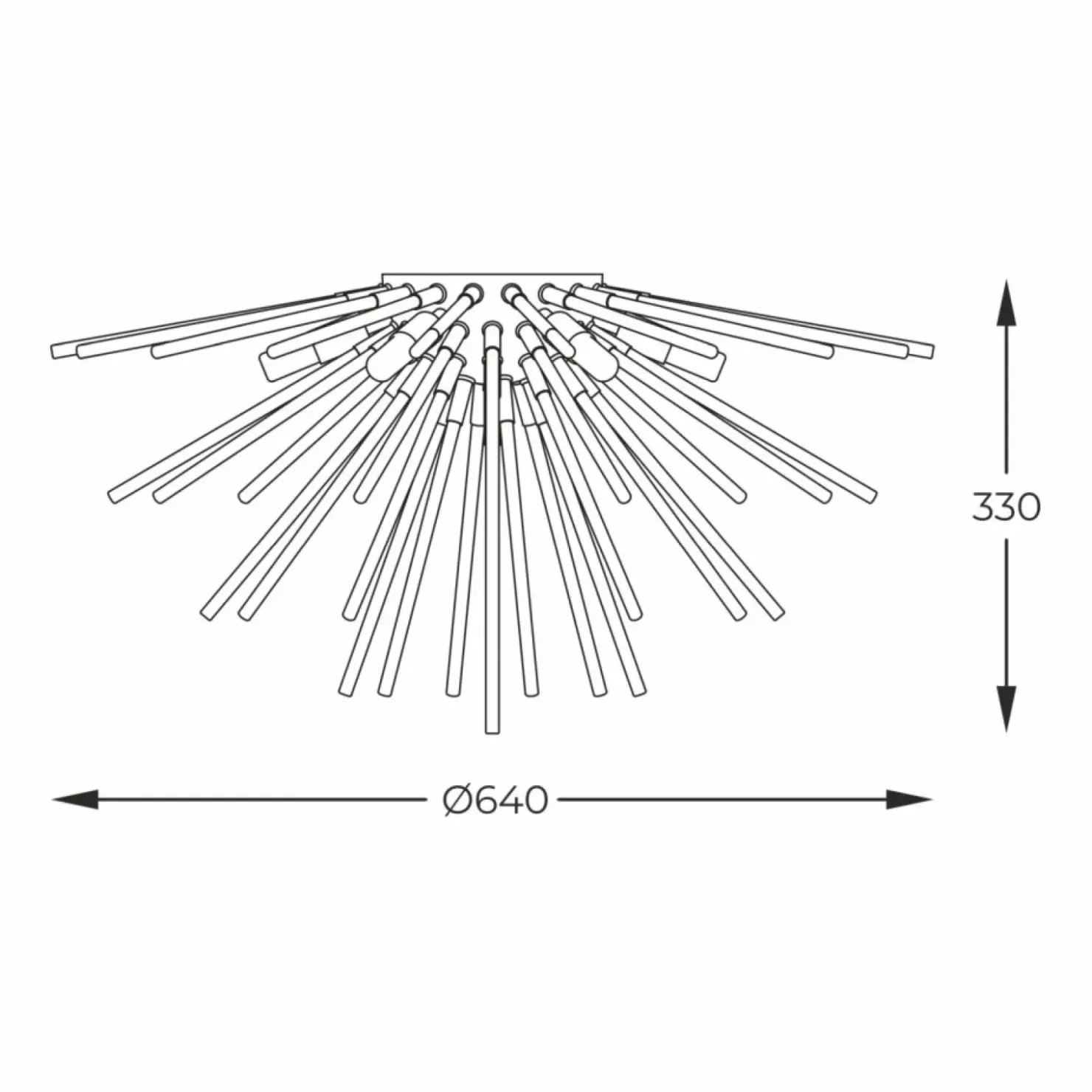 Czarno-złota, designerska lampa sufitowa C0491-06B-F7BC URCHIN | Kaja*Sklep Kaja Flash Sale