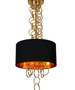 Sale Sklep Kaja Czarno-złota, elegancka lampa wisząca AZ2678 KATE | Kaja Oświetlenie czarny