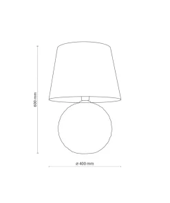 Czarno-złota, elegancka lampka nocna z abażurem TK 5590 SANTANA*Sklep Kaja Cheap