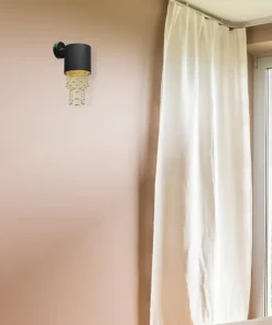 Czarno-złota lampa ścienna, kinkiet MLP6438 z serii ALMERIA | Kaja Oświetlenie*Sklep Kaja Sale