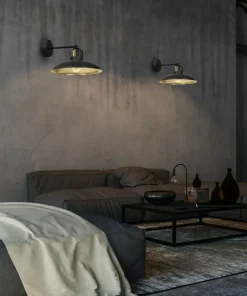 Czarno-złota lampa ścienna na jedną żarówkę MLP8904 z serii FELIX | Kaja Oświetl*Sklep Kaja Best Sale