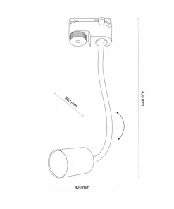 Czarno-złota lampa do szyny jednofazowej TK 6612 TRACER | Kaja*Sklep Kaja Online