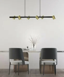 Cheap Sklep Kaja Czarno-złota lampa nad wyspę kuchenną LP-731/6L GD SNOW | Kaja