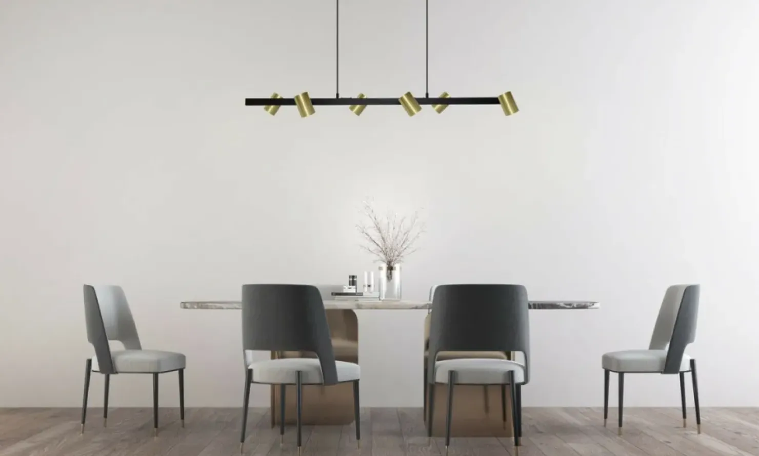 Cheap Sklep Kaja Czarno-złota lampa nad wyspę kuchenną LP-731/6L GD SNOW | Kaja