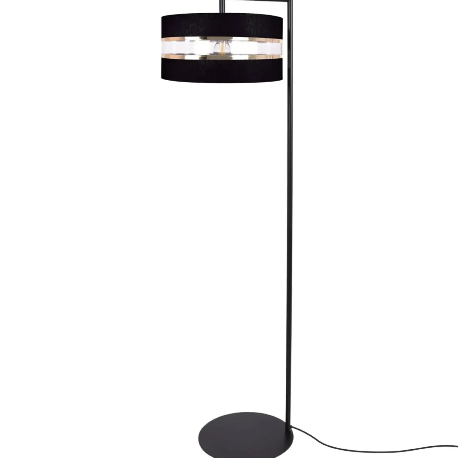 Czarno-złota lampa podłogowa, do salonu K-5205 z serii NICEA | Kaja*Sklep Kaja Best
