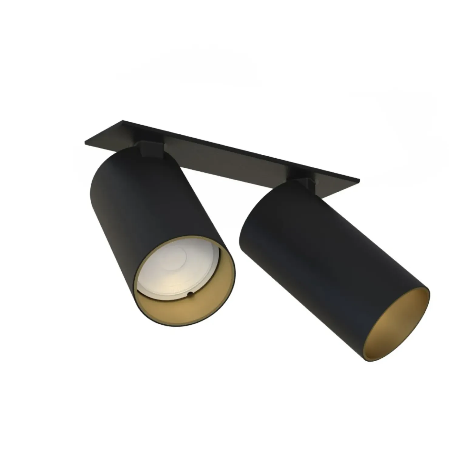 Czarno-złota lampa podtynkowa, dwa reflektory 7690 | Kaja Oświetlenie*Sklep Kaja Sale